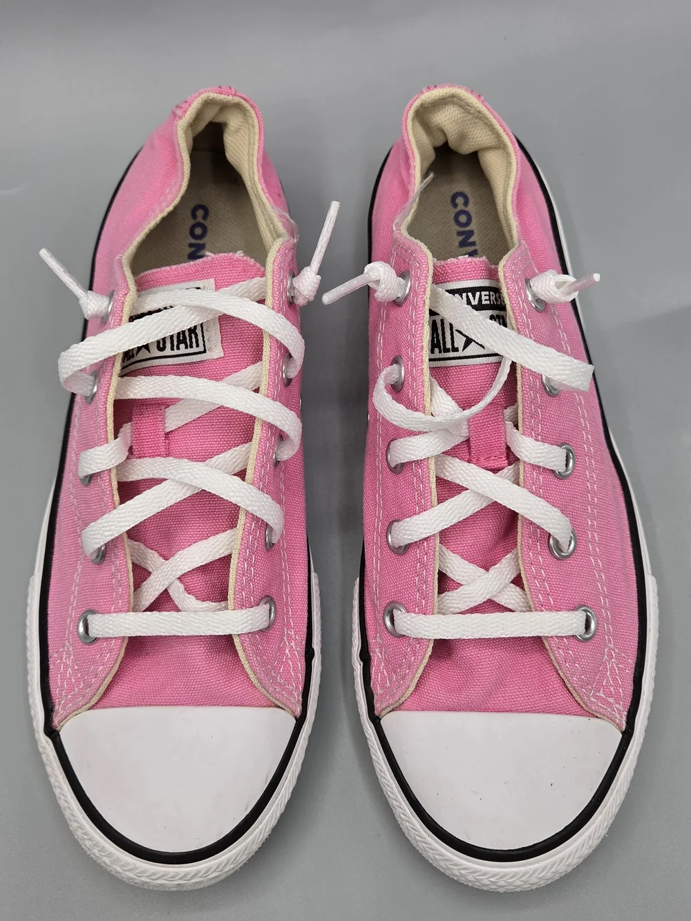 Converse Kids' Low Top Canvas Sneakers - Pink - Size 3
